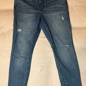 True Religion Distressed Mid Rise Super Skinny Jeans
